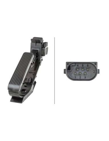 Sensor, posición pedal Hella 6PV 010 946-061 - SENSOR POSICION ACELERADOR EFI - SENSOR