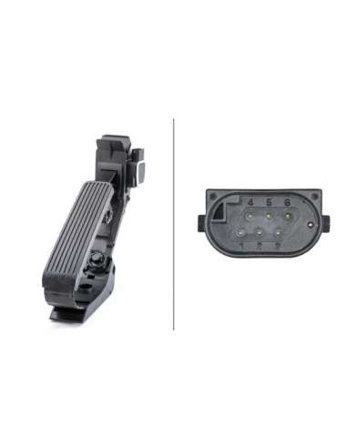 Sensor, posición pedal Hella 6PV 010 946-491 - SENSOR DE PEDAL EFI - SENSOR