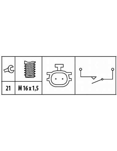 Interruptor, piloto de marcha atrás Hella 6ZF 181 612-061 - INTERRUPTOR