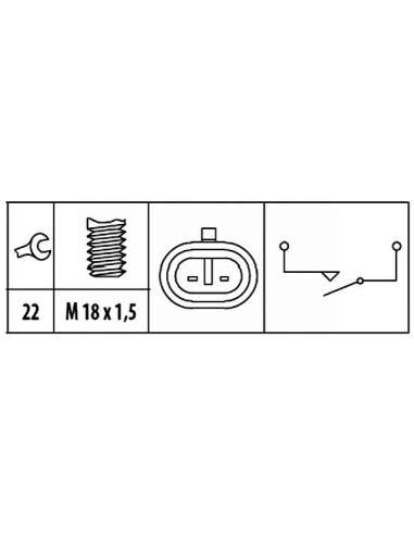 Interruptor, piloto de marcha atrás Hella 6ZF 181 612-111 - INTERRUPTOR