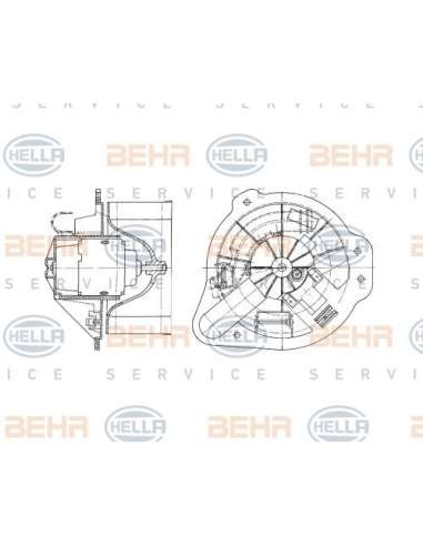 Ventilador habitáculo Hella 8EW 009 157-591 - Soplador habitáculo VOLVO 850 BEHR HELLA SERVICE  PREMIUM LINE 