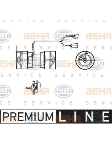 Ventilador habitáculo Hella 8EW 009 157-741 - Soplador habitáculo MB/ IVECO/ MAN/  NEOPLAN BEHR HELLA SERVICE  PREMIUM L...