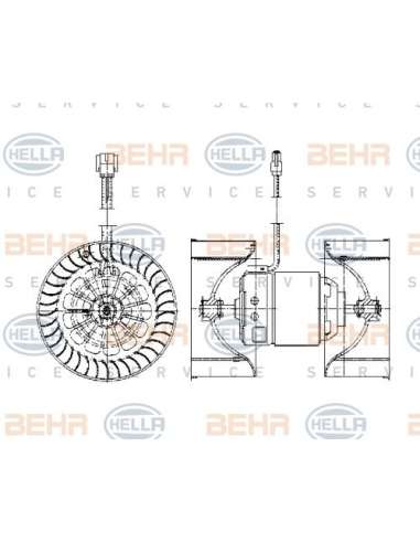 Ventilador habitáculo Hella 8EW 009 158-051 - Soplador habitáculo BMW 3 (E46) BEHR HELLA SERVICE  PREMIUM LINE 