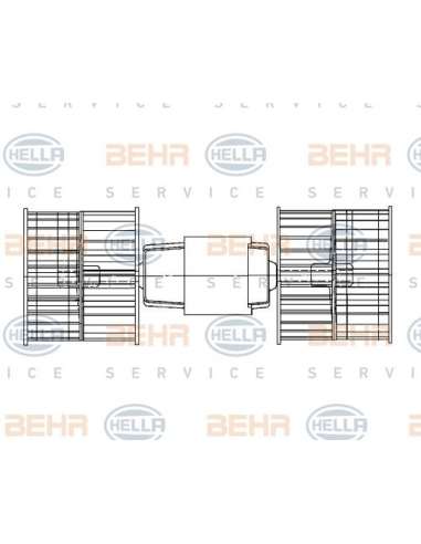 Ventilador habitáculo Hella 8EW 009 158-281 - Soplador habitáculo BMW 3/5/6 (E21/ 12/28/24) BEHR HELLA SERVICE  PREMIUM ...