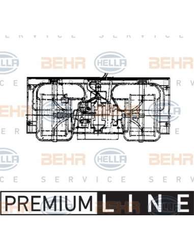 Ventilador habitáculo Hella 8EW 009 158-481 - Soplador hab. +carcasa MAN F90 BEHR HELLA SERVICE  PREMIUM LINE 
