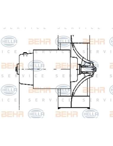 Ventilador habitáculo Hella 8EW 009 158-601 - Soplador habitáculo MB O404 BEHR HELLA SERVICE  PREMIUM LINE 