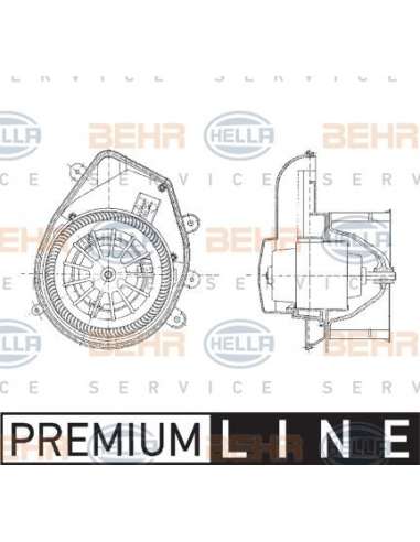 Ventilador habitáculo Hella 8EW 009 159-131 - Soplador habitáculo VW PASSAT/ AUDI  A4 BEHR HELLA SERVICE  PREMIUM LINE 