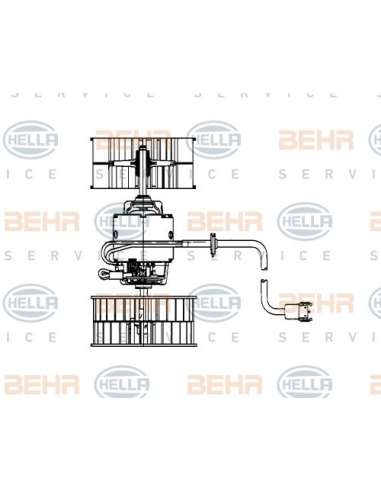 Ventilador habitáculo Hella 8EW 009 159-181 - Soplador habitáculo MB 190 (W201) BEHR HELLA SERVICE  PREMIUM LINE 
