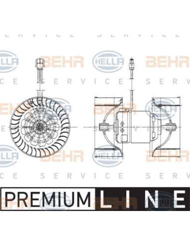 Ventilador habitáculo Hella 8EW 009 159-201 - Soplador habitáculo BMW 3 (E46) BEHR HELLA SERVICE  PREMIUM LINE 