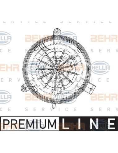 Ventilador habitáculo Hella 8EW 009 159-251 - Soplador habitáculo MB 190 (W201) BEHR HELLA SERVICE  PREMIUM LINE 