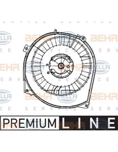 Ventilador habitáculo Hella 8EW 009 159-321 - Soplador habitáculo MB S-CL. (W126) BEHR HELLA SERVICE  PREMIUM LINE 