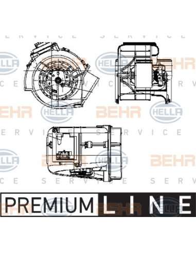 Ventilador habitáculo Hella 8EW 009 159-371 - Soplador hab. +carcasa MB S-CL. (W2 20) BEHR HELLA SERVICE  PREMIUM LINE 