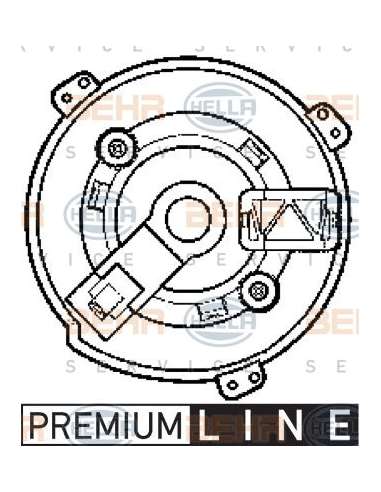 Ventilador habitáculo Hella 8EW 009 159-531 - Soplador habitáculo FIAT DUCATO KAS TEN (230L) BEHR HELLA SERVICE  PREMIUM...