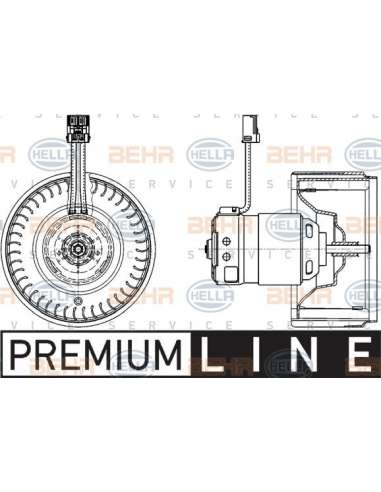 Ventilador habitáculo Hella 8EW 009 159-631 - Soplador habitáculo VOLVO S80 / V80  RHD BEHR HELLA SERVICE  PREMIUM LINE 