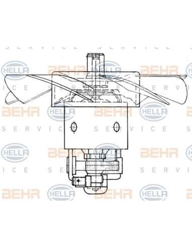 Ventilador habitáculo Hella 8EW 009 160-341 - Soplador habitáculo MAN F90 BEHR HELLA SERVICE  PREMIUM LINE 