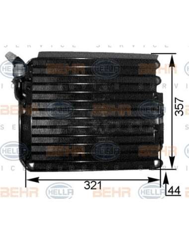 Condensador, aire acondicionado Hella 8FC 351 300-681 - Condensador PORSCHE 911 BEHR HELLA SERVICE  PREMIUM LINE 