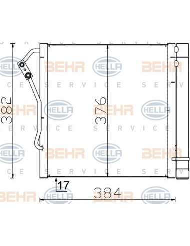 Condensador, aire acondicionado Hella 8FC 351 301-274 - Condensador SMART CITY-COUPE / CABR IO BEHR HELLA SERVICE  PREMI...