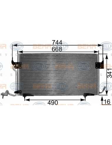 Condensador, aire acondicionado Hella 8FC 351 301-291 - Condensador CITROEN XSARA/PEUGEOT P AR BEHR HELLA SERVICE  PREMI...