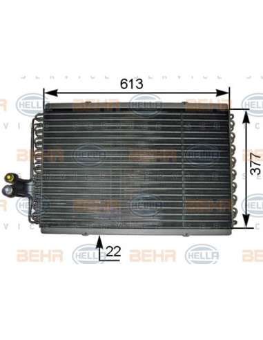 Condensador, aire acondicionado Hella 8FC 351 301-461 - Condensador RENAULT ESPACE II BEHR HELLA SERVICE  PREMIUM LINE 