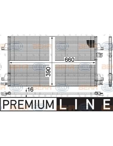 Condensador, aire acondicionado Hella 8FC 351 301-641 - Condensador RENAULT LAGUNA II/VEL S AT BEHR HELLA SERVICE  PREMI...
