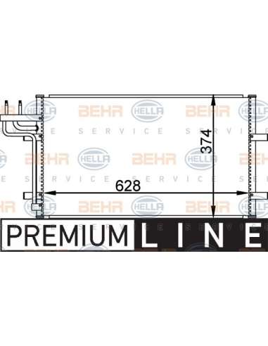 Condensador, aire acondicionado Hella 8FC 351 301-731 - Condensador FORD FOCUS C-MAX BEHR HELLA SERVICE  PREMIUM LINE 
