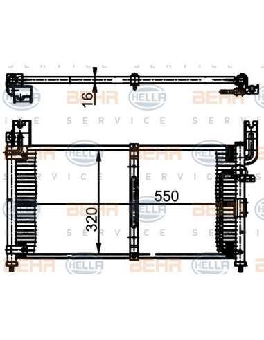 Condensador, aire acondicionado Hella 8FC 351 302-061 - Condensador SUZUKI BALENO BEHR HELLA SERVICE  PREMIUM LINE 