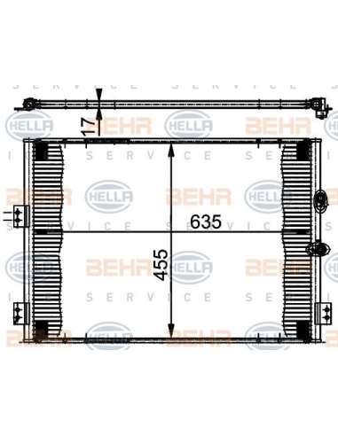 Condensador, aire acondicionado Hella 8FC 351 302-071 - Condensador TOYOTA HIACE 95 BEHR HELLA SERVICE  PREMIUM LINE 