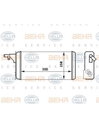 Radiador de calefacción Hella 8FH 351 024-251 - Calefactor IVECO DAILY I BEHR HELLA SERVICE  PREMIUM LINE 