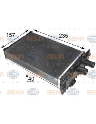Radiador de calefacción Hella 8FH 351 024-431 - Calefactor VW TRANSPORTER T4 BEHR HELLA SERVICE  PREMIUM LINE 