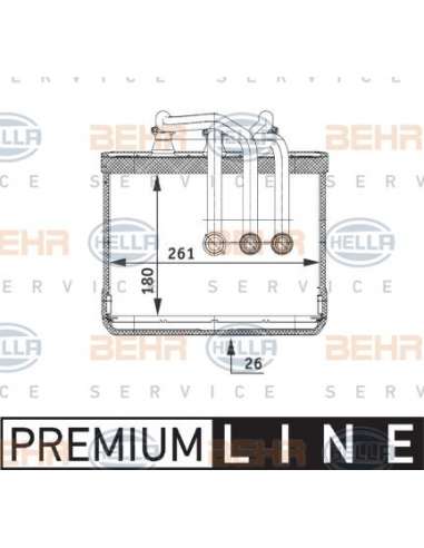 Radiador de calefacción Hella 8FH 351 311-211 - Calefactor BMW 7 (E65) BEHR HELLA SERVICE  PREMIUM LINE 