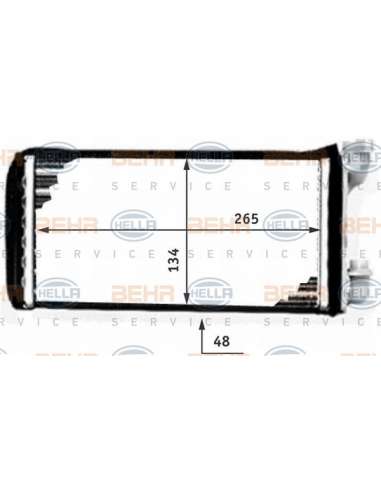 Radiador de calefacción Hella 8FH 351 311-431 - Calefactor BMW 3 (E30) BEHR HELLA SERVICE  PREMIUM LINE 