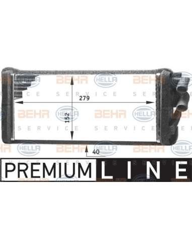 Radiador de calefacción Hella 8FH 351 311-621 - Calefactor AUDI 100 / 200 /A6 / V8 BEHR HELLA SERVICE  PREMIUM LINE 