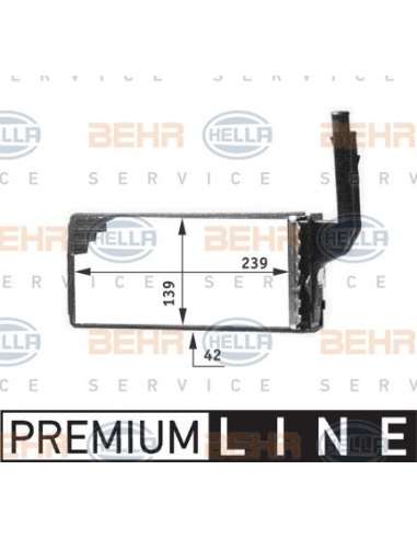 Radiador de calefacción Hella 8FH 351 311-651 - Calefactor CITROEN AX/SAXO/PEUGE 10 6 BEHR HELLA SERVICE  PREMIUM LINE 