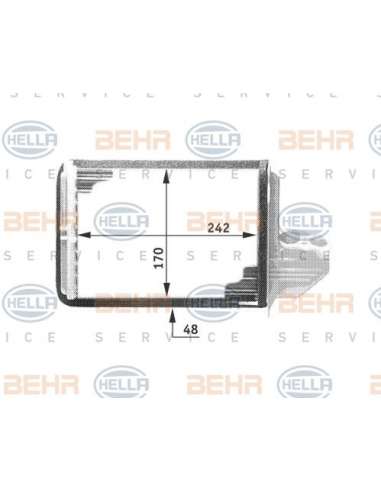 Radiador de calefacción Hella 8FH 351 311-661 - Calefactor BMW 3 (E36) BEHR HELLA SERVICE  PREMIUM LINE 
