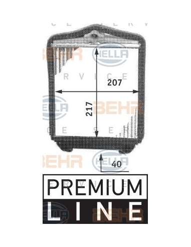 Radiador de calefacción Hella 8FH 351 311-691 - Calefactor MB (W124/C124/S124) BEHR HELLA SERVICE  PREMIUM LINE 