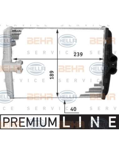 Radiador de calefacción Hella 8FH 351 311-761 - Calefactor MB C-CL. (W202)/SLK(R170 ) BEHR HELLA SERVICE  PREMIUM LINE 