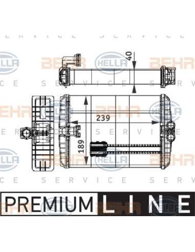 Radiador de calefacción Hella 8FH 351 312-021 - Calefactor MB S-CL. (W220) BEHR HELLA SERVICE  PREMIUM LINE 
