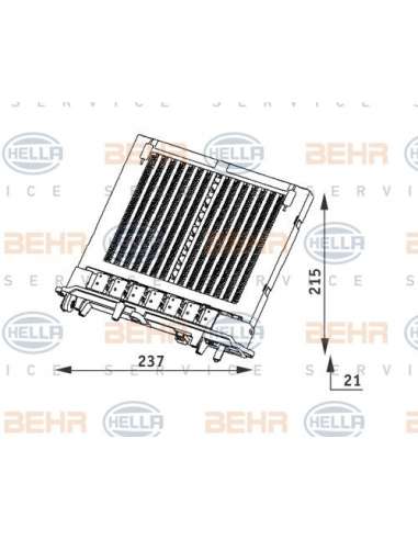 Radiador de calefacción Hella 8FH 351 312-101 - Calefactor MB E-CL. (W211) BEHR HELLA SERVICE  PREMIUM LINE 