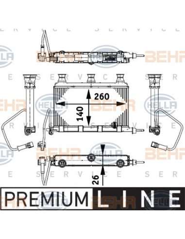Radiador de calefacción Hella 8FH 351 312-151 - Calefactor BMW 5 (E60) BEHR HELLA SERVICE  PREMIUM LINE 