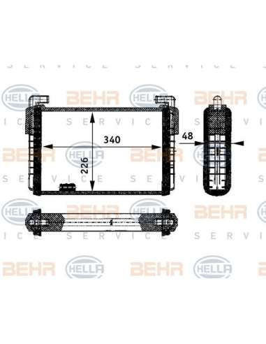 Radiador de calefacción Hella 8FH 351 312-371 - Calefactor RENAULT MAGNUM BEHR HELLA SERVICE  PREMIUM LINE 