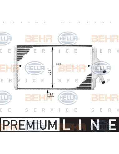 Radiador de calefacción Hella 8FH 351 312-381 - Calefactor MB MK / SK / NG BEHR HELLA SERVICE  PREMIUM LINE 