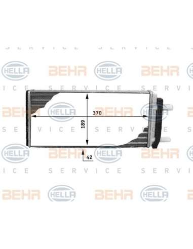 Radiador de calefacción Hella 8FH 351 312-481 - Calefactor VOLVO F10 / F12 / F16 BEHR HELLA SERVICE  PREMIUM LINE 