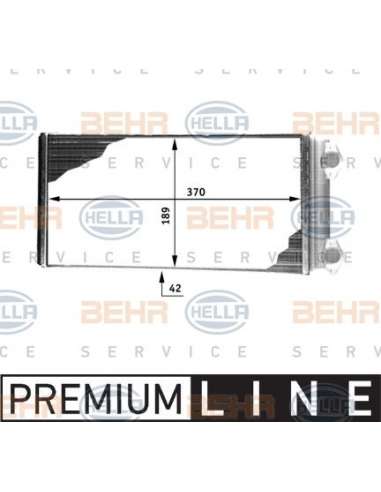 Radiador de calefacción Hella 8FH 351 312-491 - Calefactor VOLVO FL 7 / FL 10 BEHR HELLA SERVICE  PREMIUM LINE 