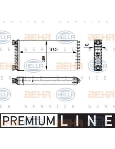 Radiador de calefacción Hella 8FH 351 312-551 - Calefactor MAN TGA BEHR HELLA SERVICE  PREMIUM LINE 