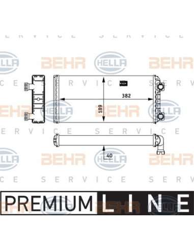 Radiador de calefacción Hella 8FH 351 312-591 - Calefactor VOLVO FM / VN BEHR HELLA SERVICE  PREMIUM LINE 