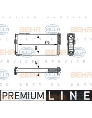 Radiador de calefacción Hella 8FH 351 312-601 - Calefactor MB O405 BEHR HELLA SERVICE  PREMIUM LINE 
