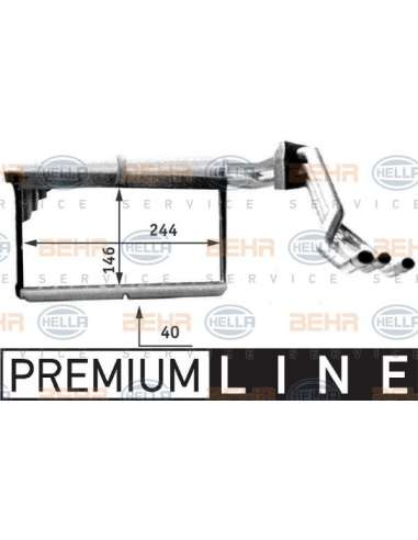 Radiador de calefacción Hella 8FH 351 312-771 - Calefactor BMW 5 (E34) BEHR HELLA SERVICE  PREMIUM LINE 