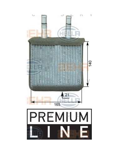 Radiador de calefacción Hella 8FH 351 313-791 - Calefactor HYUNDAI ATOS/SANTRO(97- ) BEHR HELLA SERVICE  PREMIUM LINE 