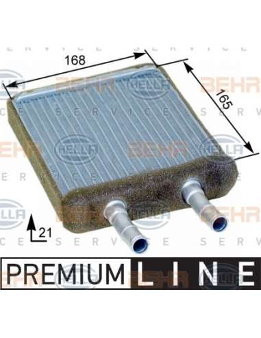 Radiador de calefacción Hella 8FH 351 315-201 - Calefactor HYUNDAI ACCENT (94-04) BEHR HELLA SERVICE  PREMIUM LINE 