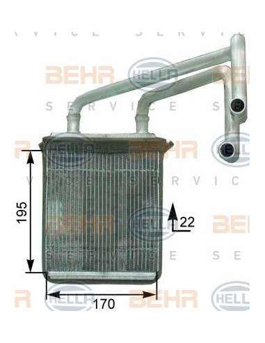 Radiador de calefacción Hella 8FH 351 315-231 - Calefactor HYUNDAI LATRA / ELANTRA BEHR HELLA SERVICE  PREMIUM LINE 